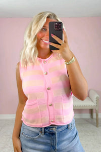 &Merci - Women's Heart Of Gold Button Vest