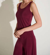 Joseph Ribkoff Cascade Knit Twin Set Jacket in merlot - women's sleepwear - alternate view