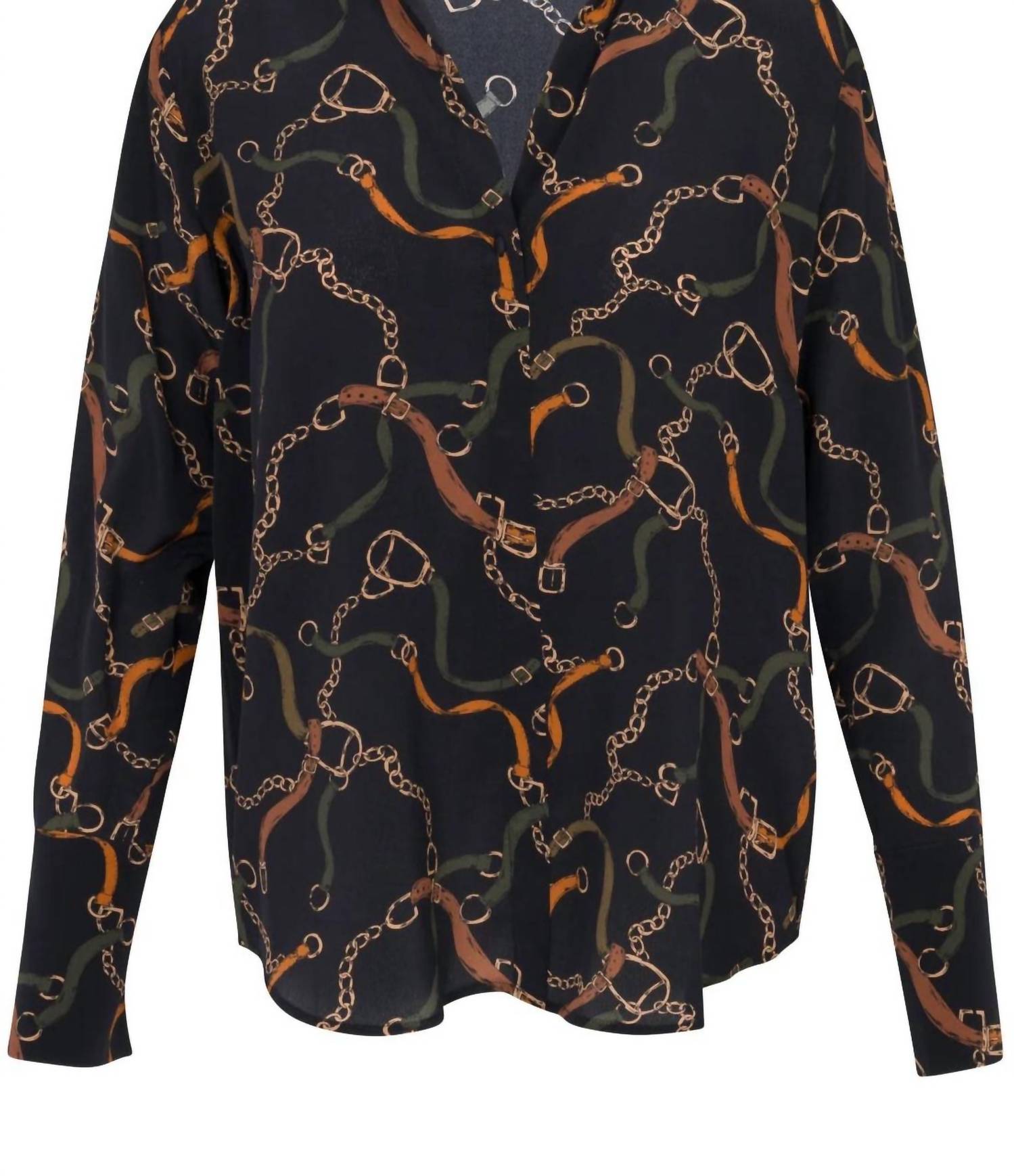 catherine gee Daria French Cuff Blouse in wellington - women's blouse - view 4