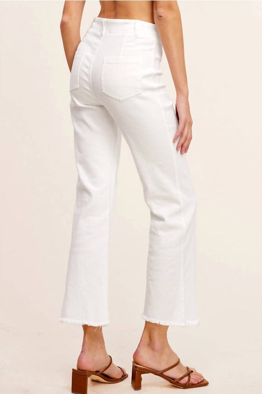 La Miel - Frayed Hem Stretch Denim Jeans