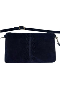 Kim White Handbags & Belts - Women's Laced Suede Bag
