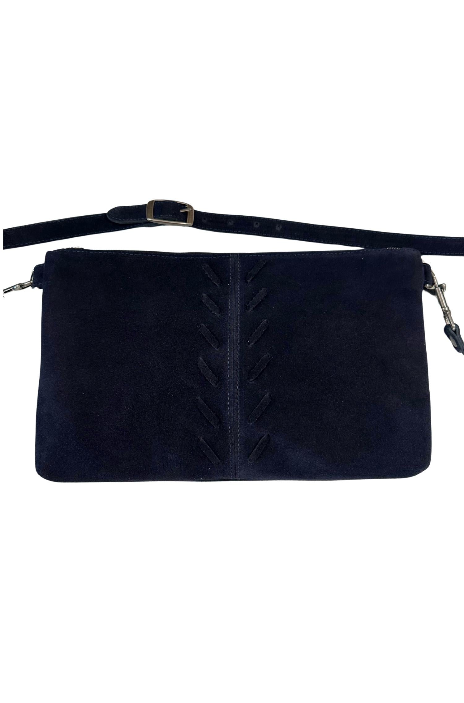Kim White Handbags & Belts - Women's Laced Suede Bag