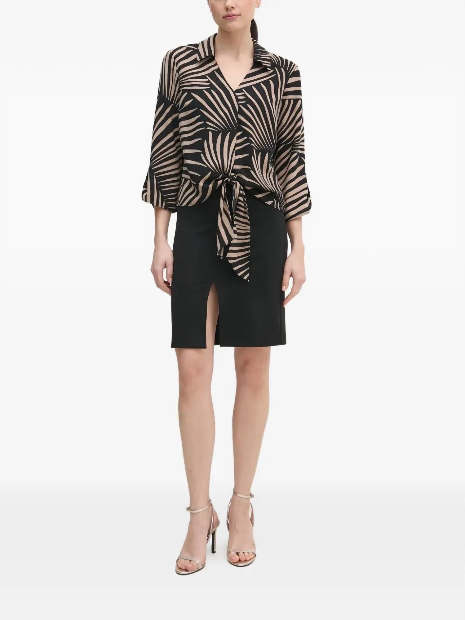 Joseph Ribkoff - GAUZE TROPICAL PRINT TOP
