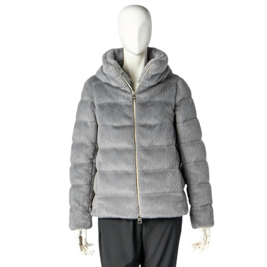 Herno - WOMEN'S FAUX FUR SHORT DOWN JACKET