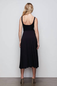 GOOD AMERICAN Belted Open Front Swing Tank Dress in black - women's dress - alternate view