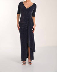 Frank Lyman - Sparkle Knit Maxi Dress With Front Slit