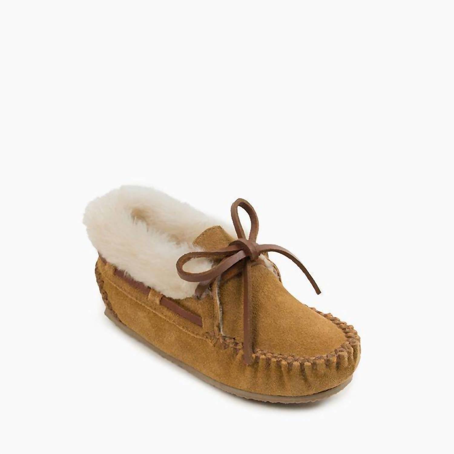 MINNETONKA Kids Charley Slipper Bootie in cinnamon - kids' boots