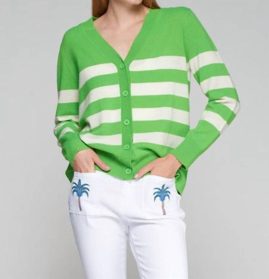 Vilagallo - Long Sleeve Striped Cardigan