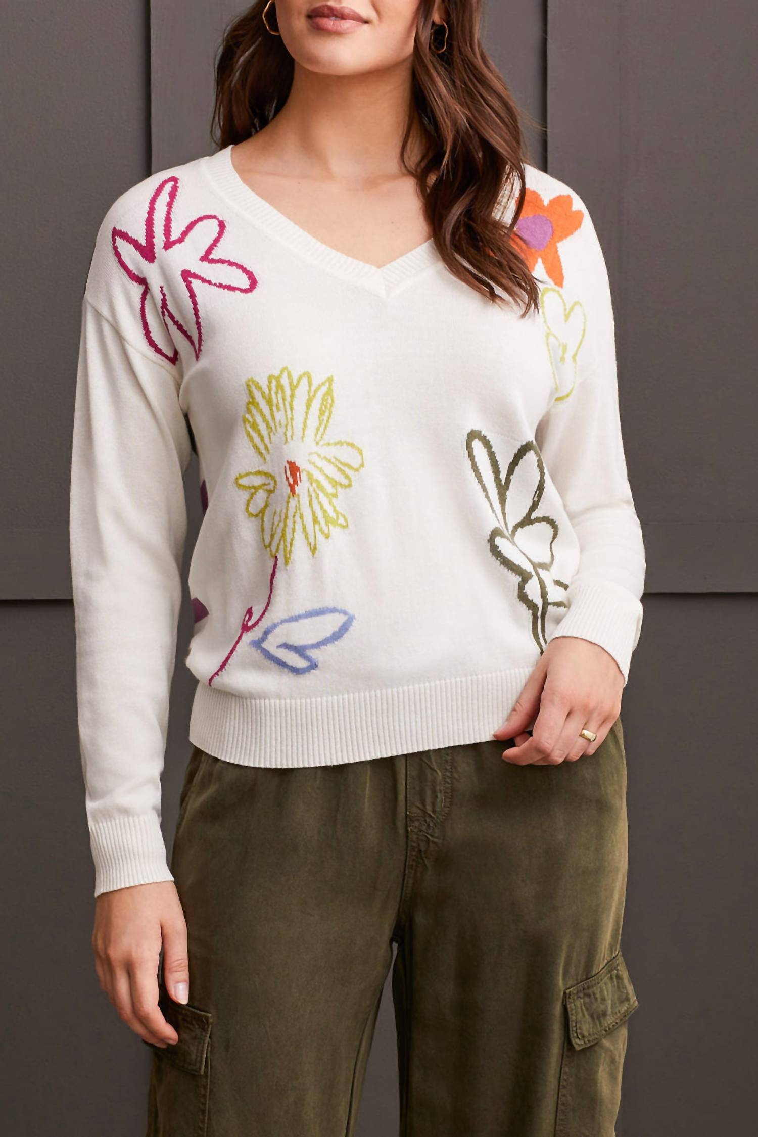 Tribal - Drop Shoulder Jacquard Sweater