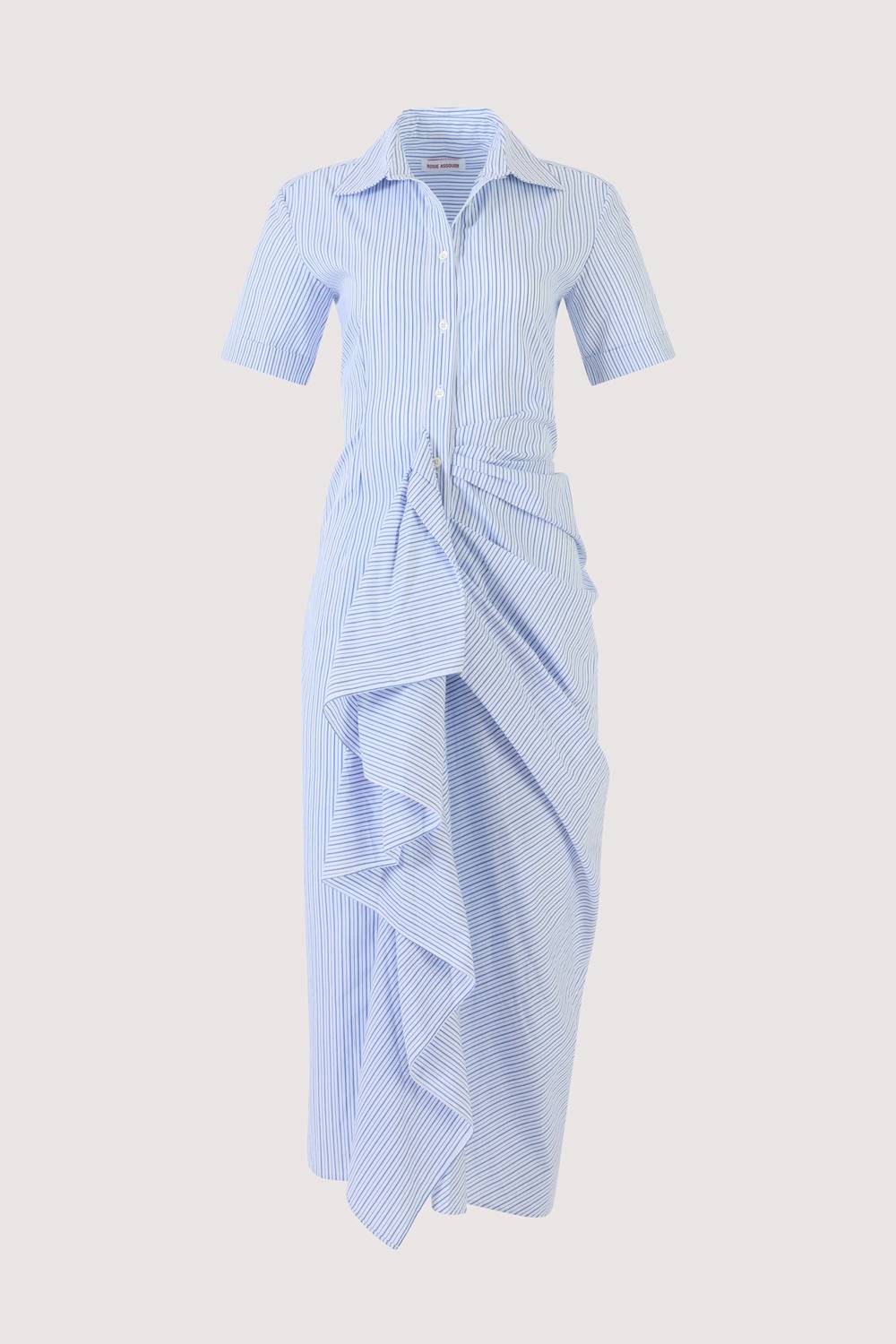 Rosie Assoulin - Gathered Ruffle Shirt Dress