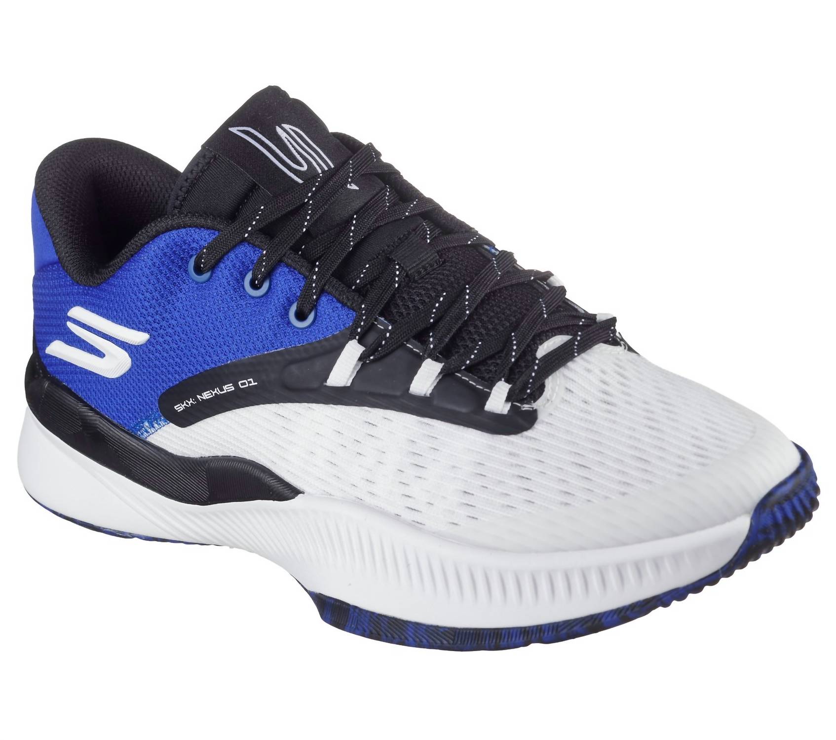 Skechers Men's Skx Nexus Basketball Shoe in white blue - men's shoe - view 4