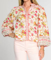 Elizabeth James The Label - Emily Button Front Top