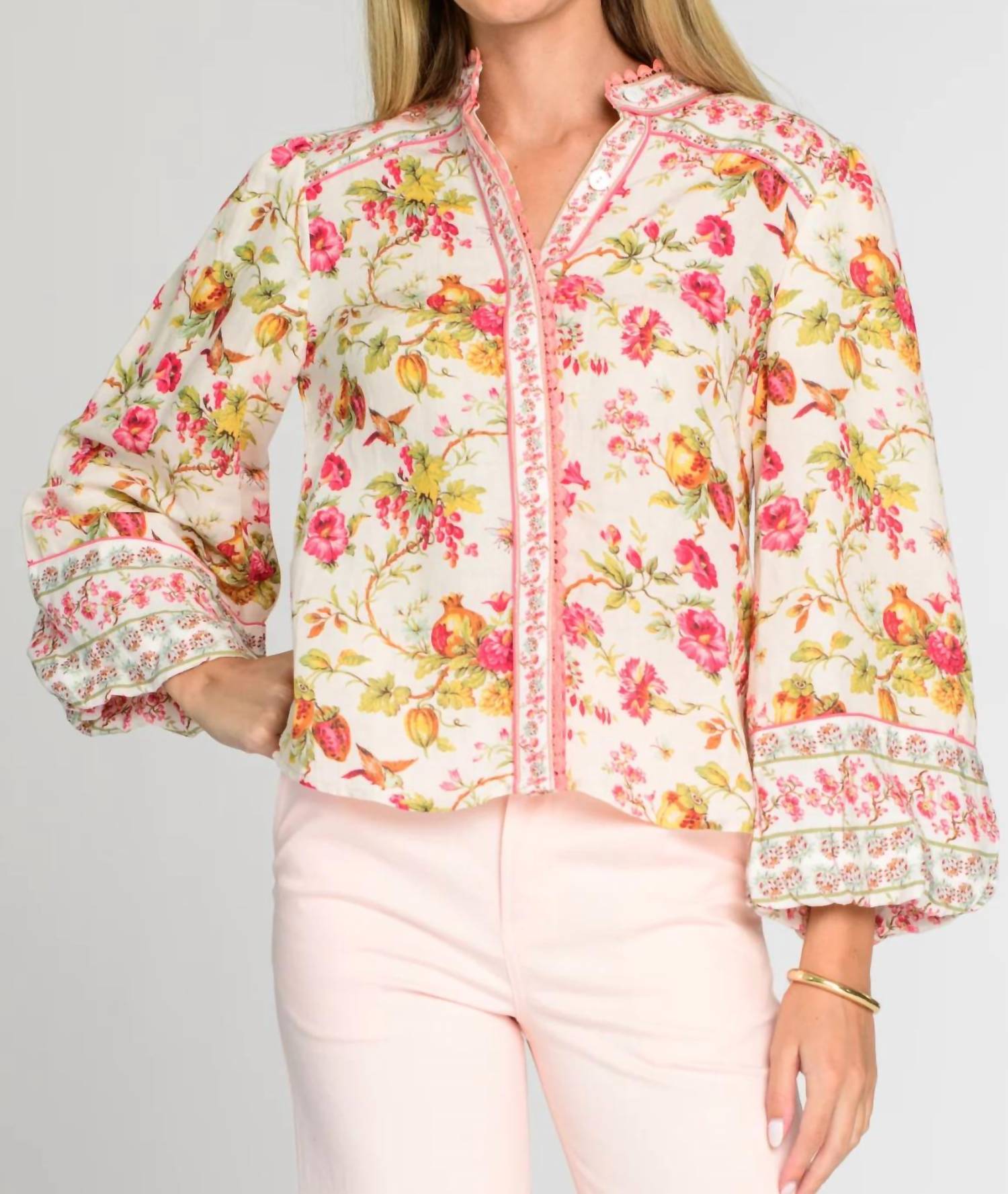Elizabeth James The Label - Emily Button Front Top