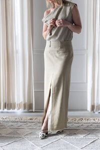Alysi - Linen Midi Skirt
