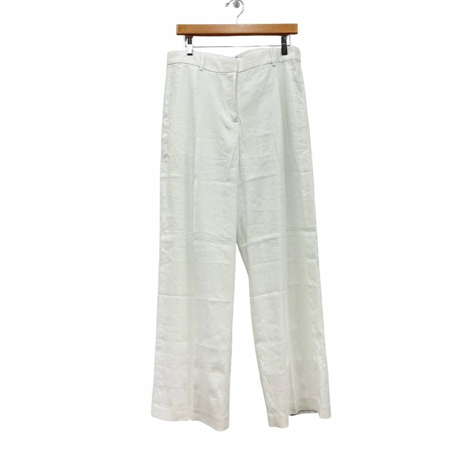 J.Crew - Linen-blend Wide-leg Pleated Trouser Pant