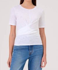 Goldie - Short Sleeve Tie Front Wrap Tee