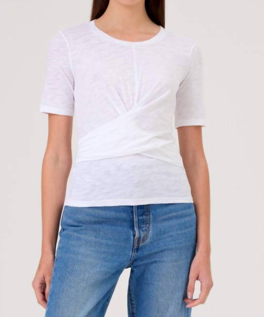 Goldie - Short Sleeve Tie Front Wrap Tee