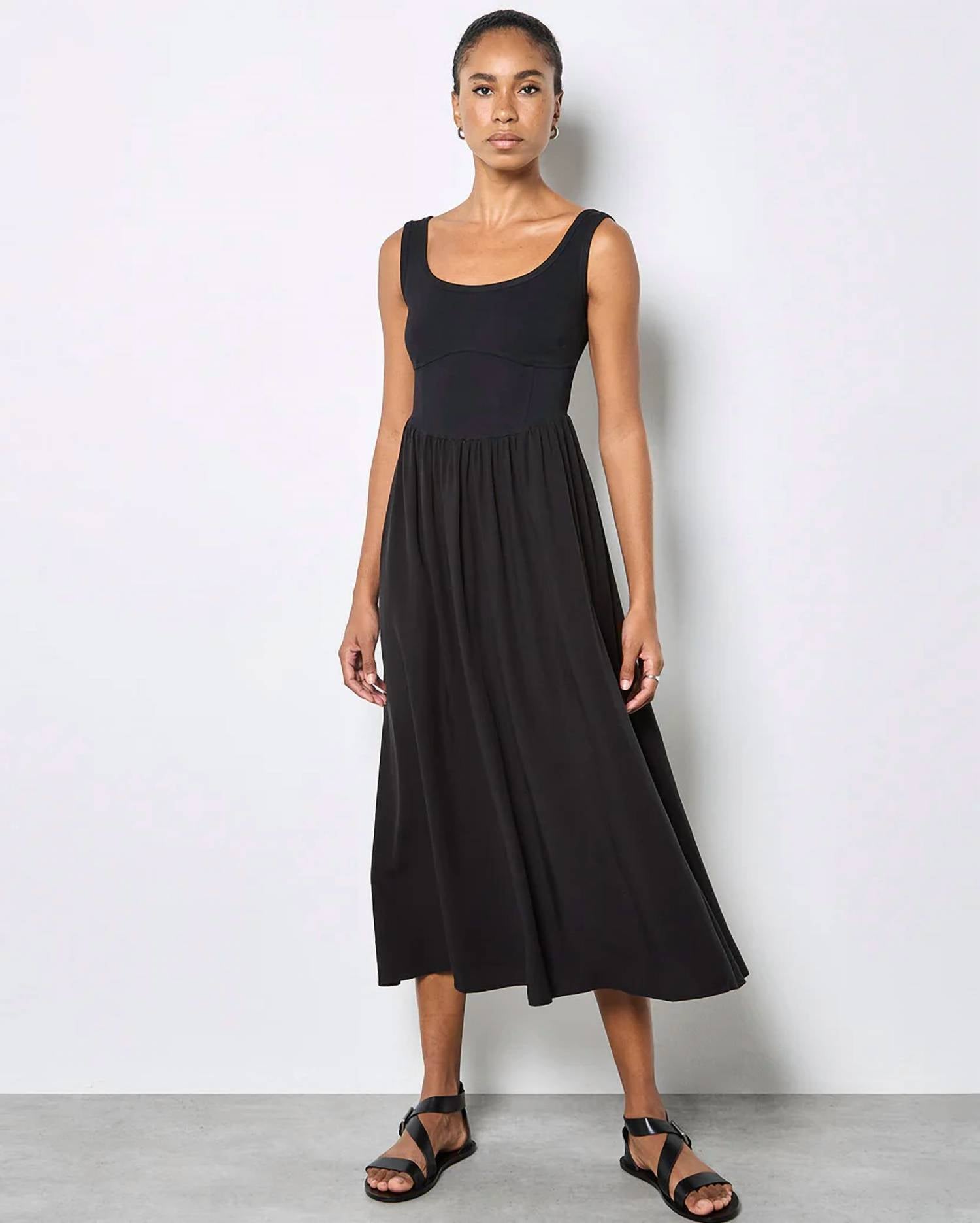 Apricot - Corset Midi Dress