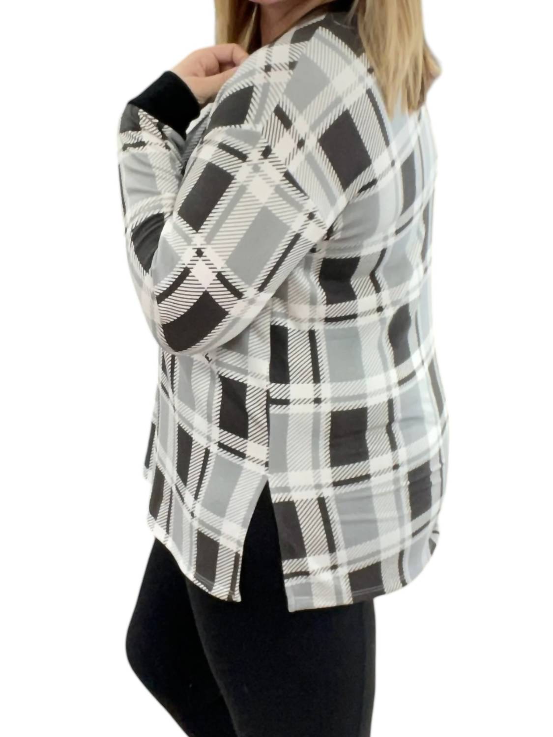 Honeyme - Plaid Long Sleeve Tee