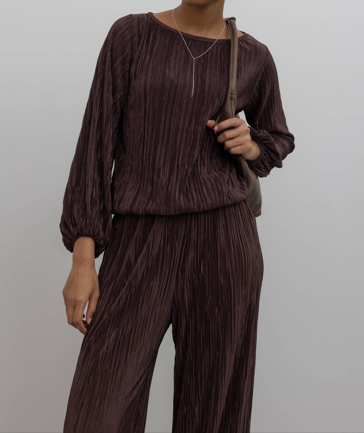 Collective - Plisse Round Neck Top