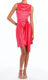 Amanda Uprichard Rosemary Silk Mini Dress in begonia - women's dress