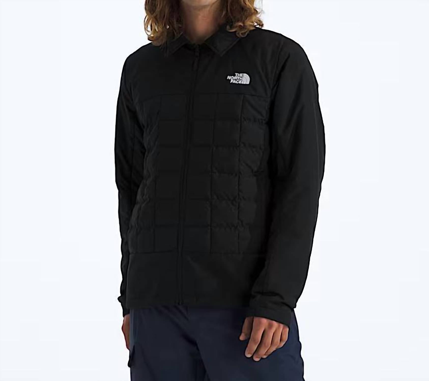 THE NORTH FACE Thermoball Snow Triclimate Jacket in summit navy black - men's jacket - detail view