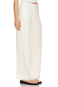 Sanctuary - Linen Marine Wide Leg Pants