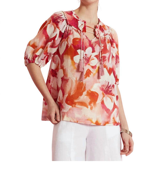 Tyler Boe - Margarita Painterly Floral Top