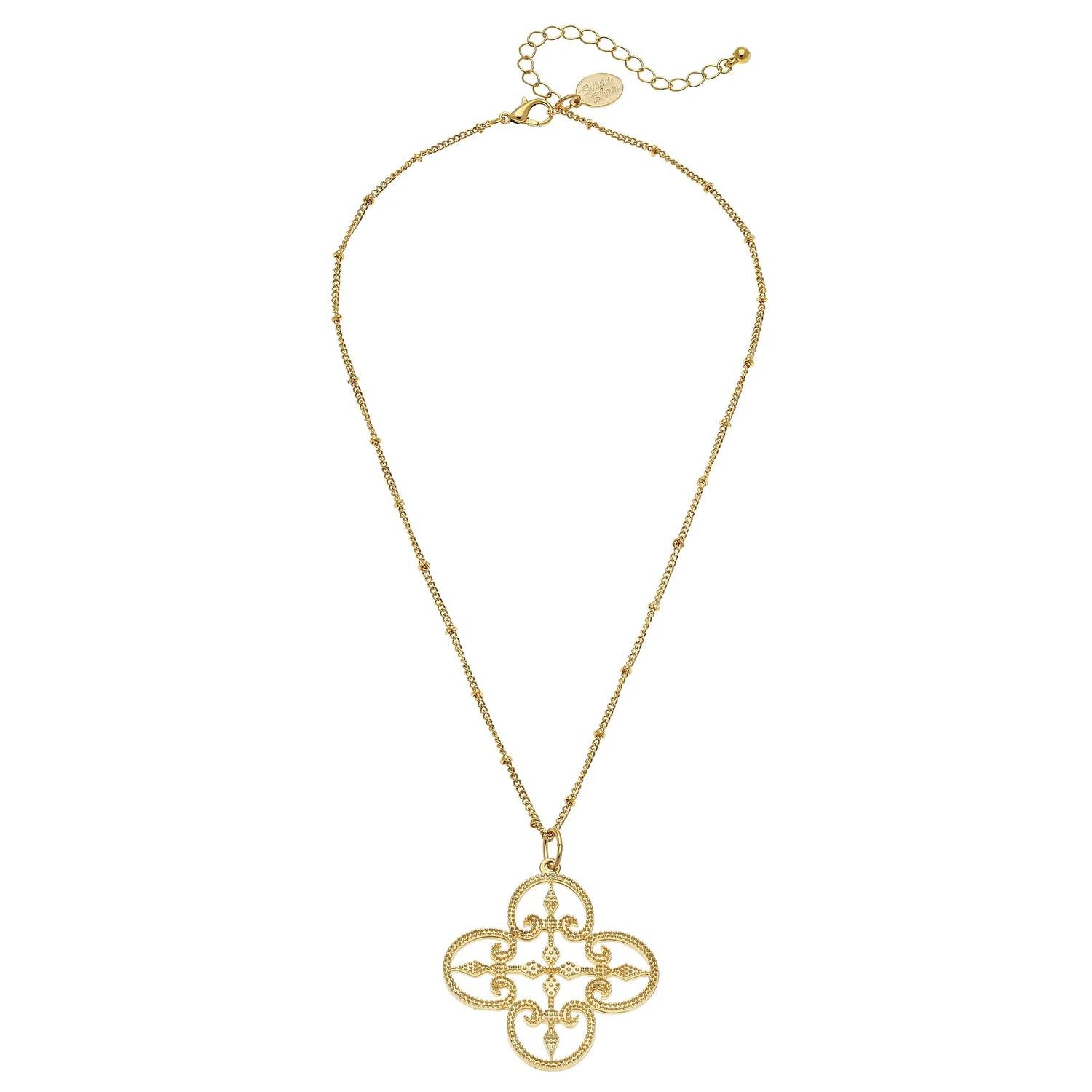 Susan Shaw - Women's Filigree Clover Necklace