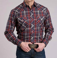 Roper - Men's Button Down Plaid Long Sleeve Shirt