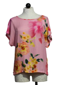 Aldo Martins - Women's Faded Floral Cap Sleeve Top