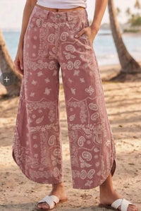 Lovlov - Tulip Wide Leg Relaxed Fit Washed Denim Pants