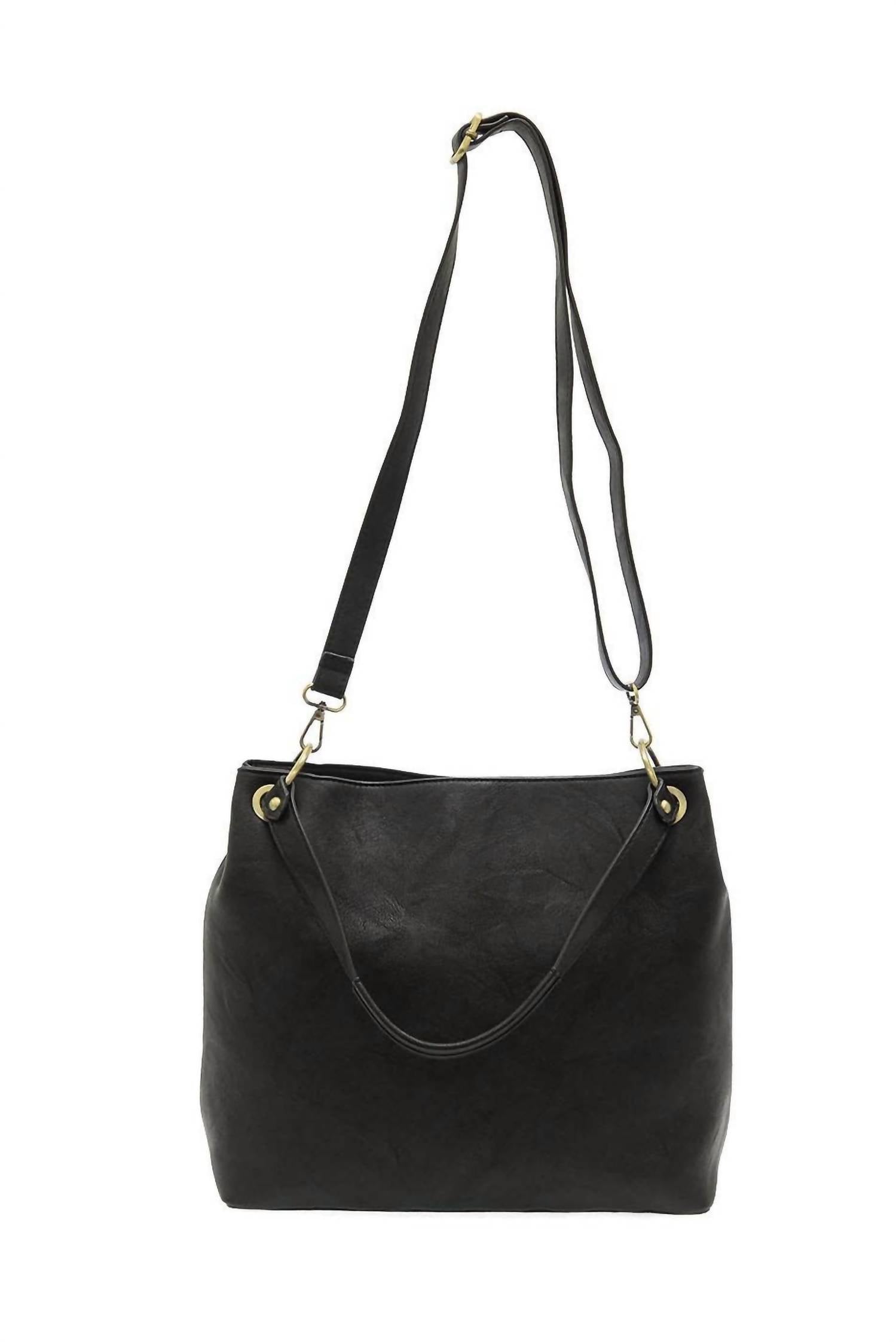 Joy Susan Women's Jem Bucket Bag in black - women's bag - detail view