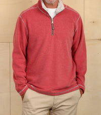 True Grit - Melange Soft Fleece Quarterzip Sweater