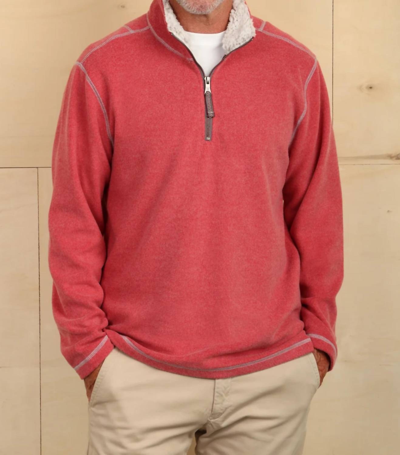 True Grit - Melange Soft Fleece Quarterzip Sweater