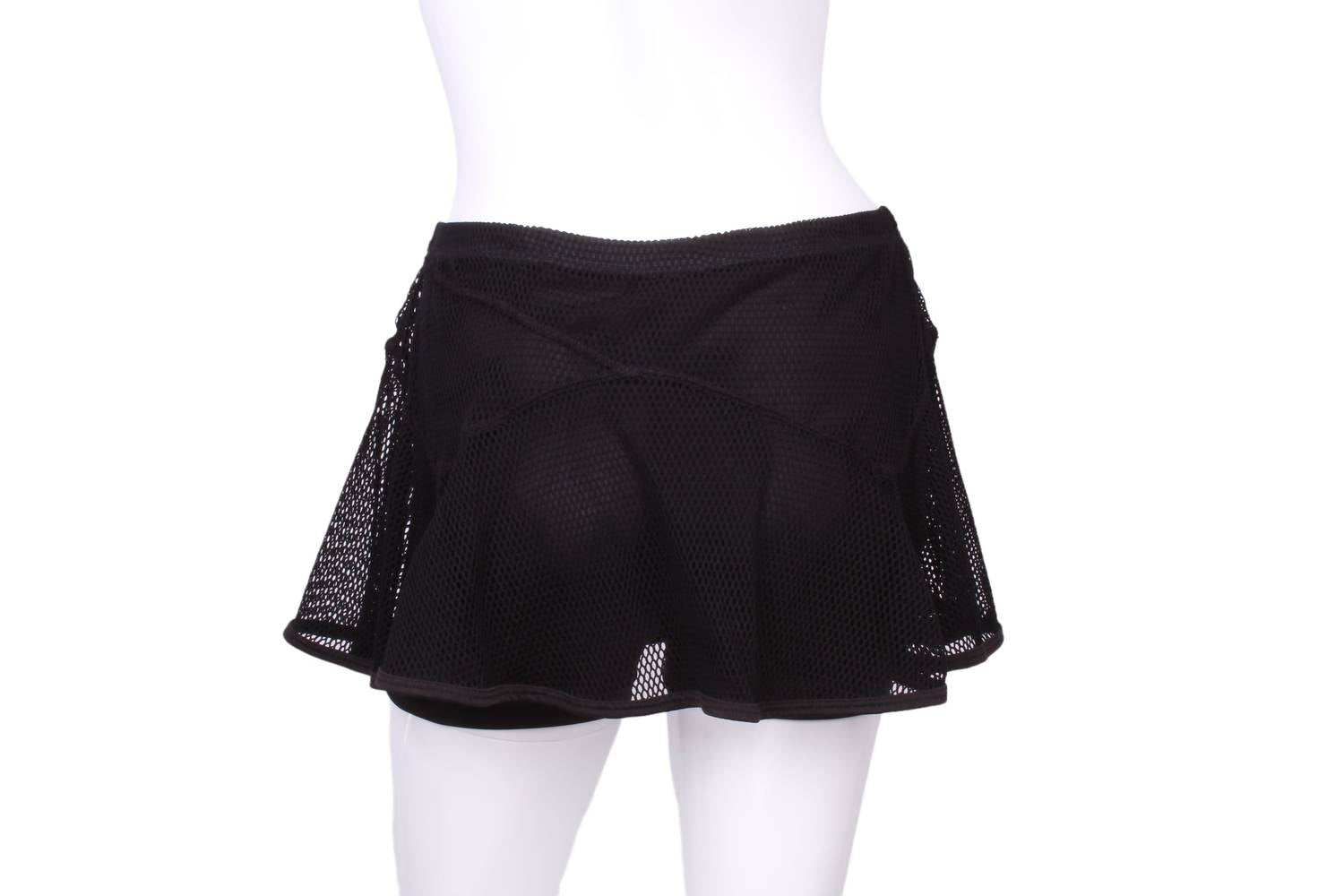 Love Love Tennis - Women's Fishnet Triangle Over Shorties Skirt