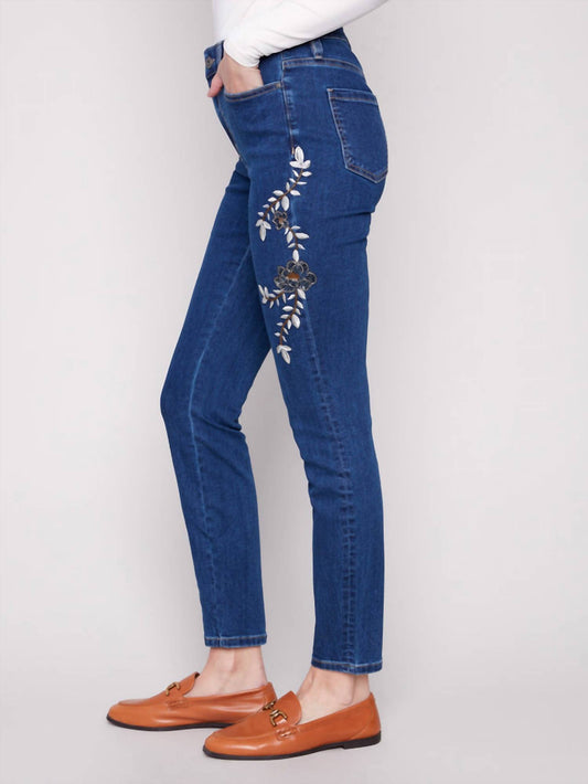 Charlie B - Beaded Embroidered Skinny Jeans