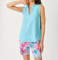 Lilly Pulitzer - KAVALLA SLEEVELESS RUFFLE TOP