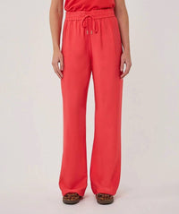 Esqualo - Wide Elastic Waist Slub Trousers