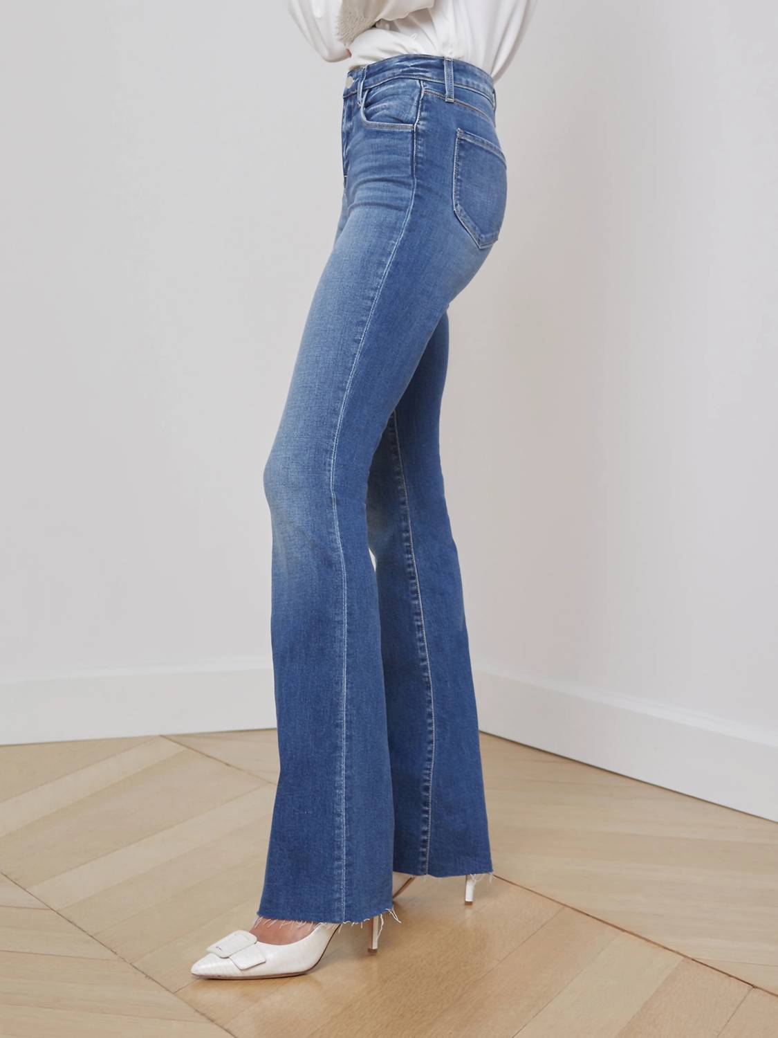 L'Agence - Ruth High Rise Straight Leg Jeans