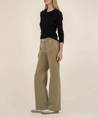 KUT FROM THE KLOTH Miller High Rise Straight Leg Pants in palm leaf - women's pants - alternate view