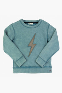 Appaman Lightening Highland Sweatshirt in hydro - kids' shirt - alternate view