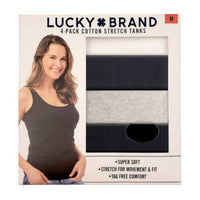 Lucky Brand - Women's Sleeveless Tank Top - 4-pack