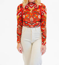 Farm Rio - Ainika Pineapple Ikat Top