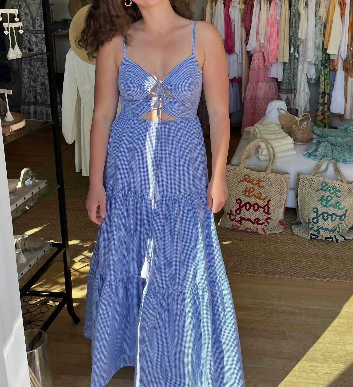 NIBI MTK Nadia Tier Dress in blue - women's dress - view 5