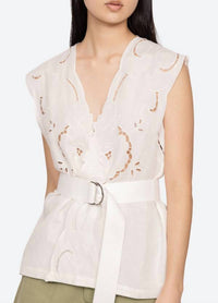 Sea - Dahlia Sleeveless Eyelet Vest
