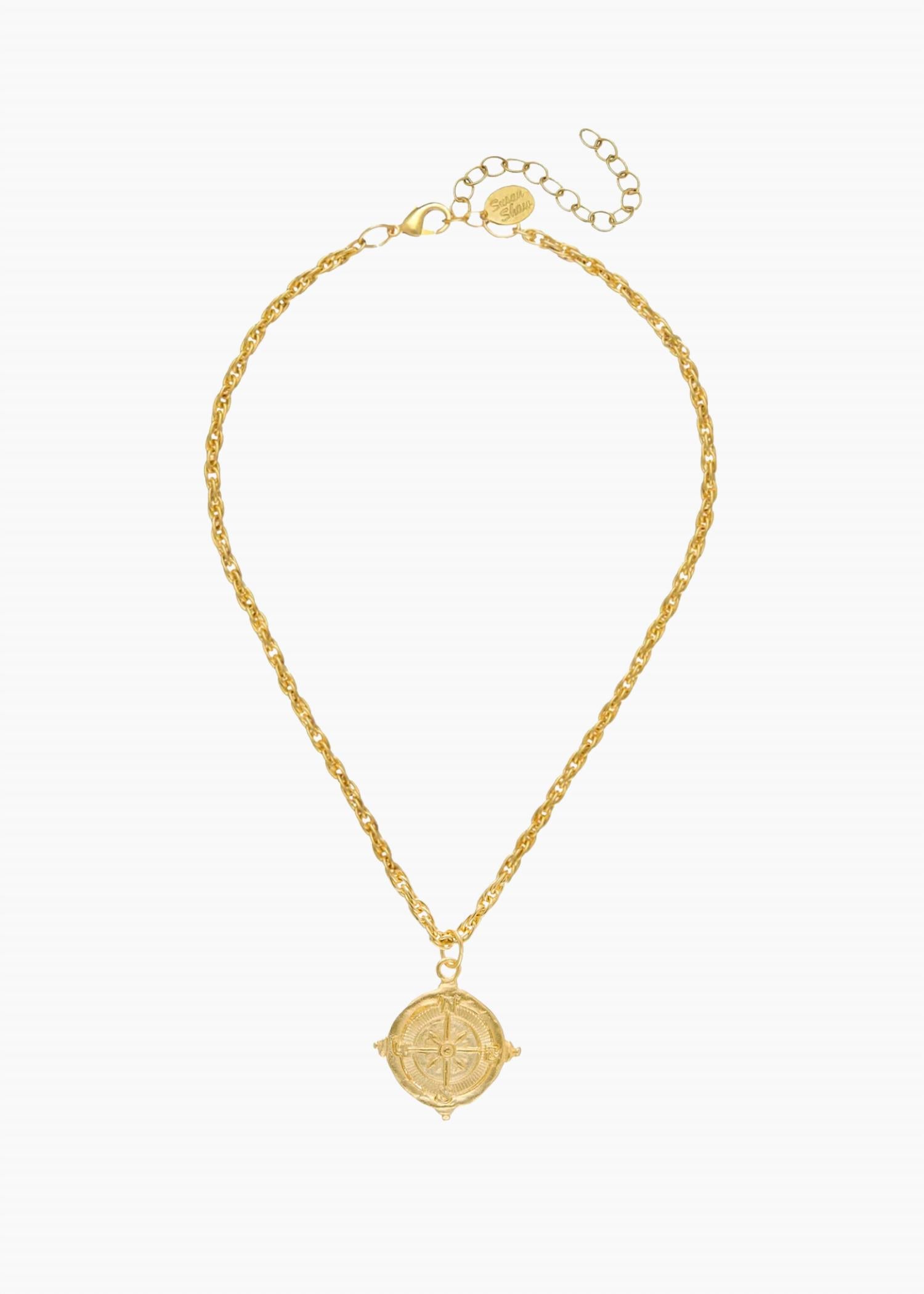 Susan Shaw - Women's Compass Rope Chain Necklace