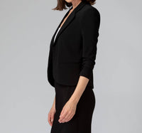 Joseph Ribkoff - Ruched Sleeve Blazer