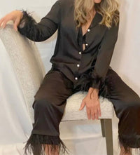 Plume - Feather Cuffs Pajamas