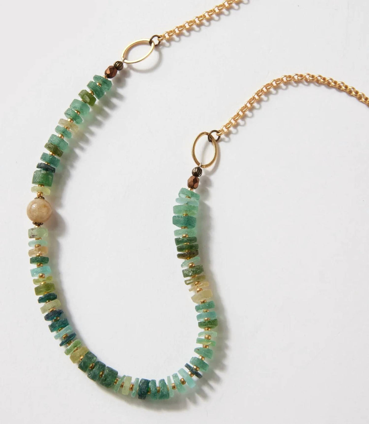 Anne Vaughan - Women's Antique Crystal And Gemstone Beaded Necklace
